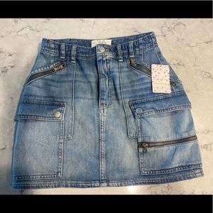 Free people denim skirt